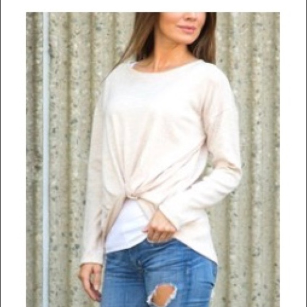 Rags and Couture twist front sweater